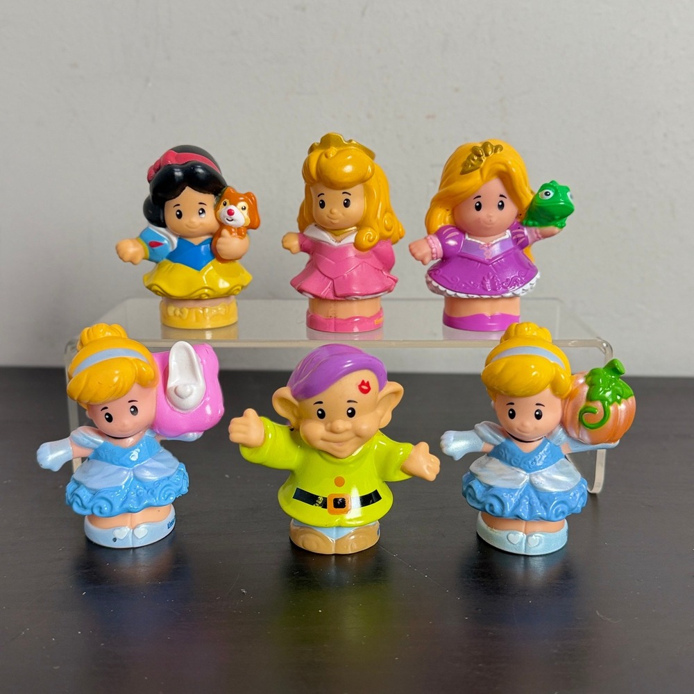 Fisher-Price Little People Disney Princess Figure Set of 6 Snow White Cinderella